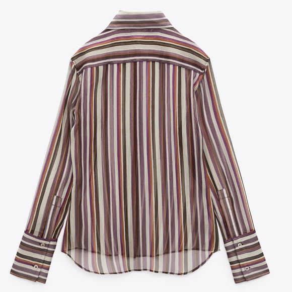 Semi sheer 70s style blouse - Picture 4 of 6